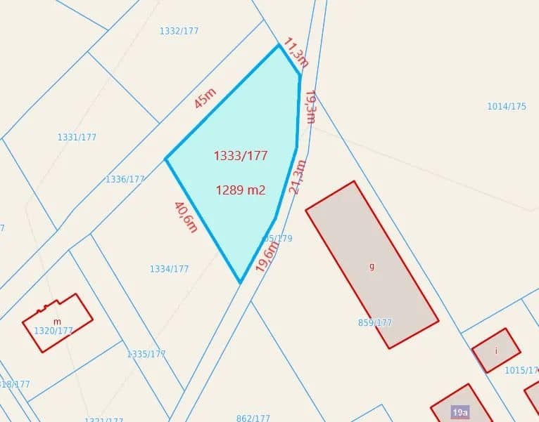 DZIAŁKA W MIEJSCOWOŚCI POKÓJ 12,89a