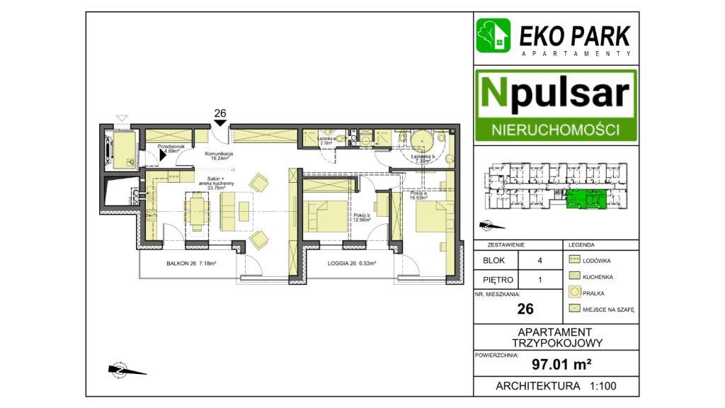 Mieszkanie nr.26 97.01m2